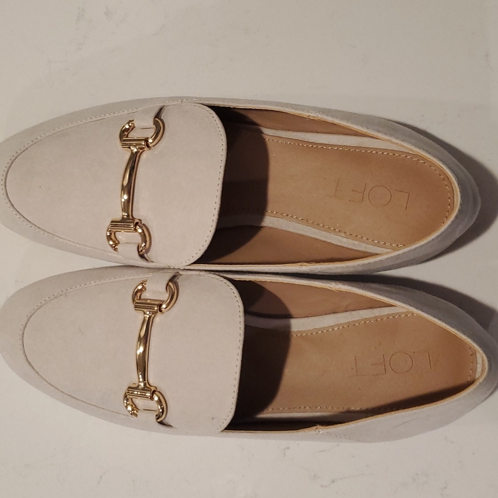 Loft cream colored loafers